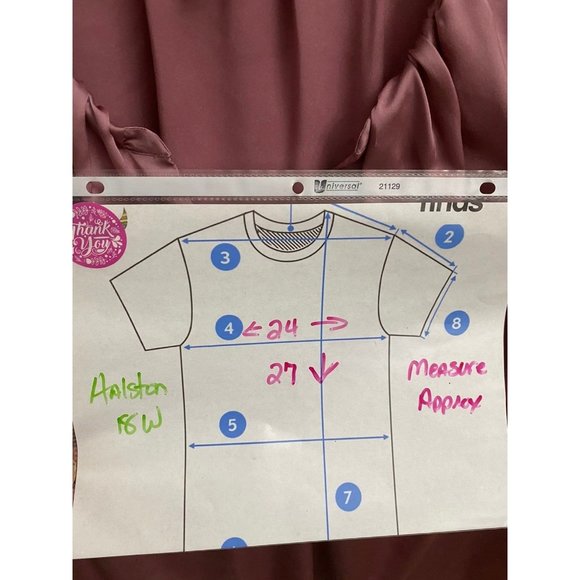 18w mauve h by halston blouse - Picture 5 of 6